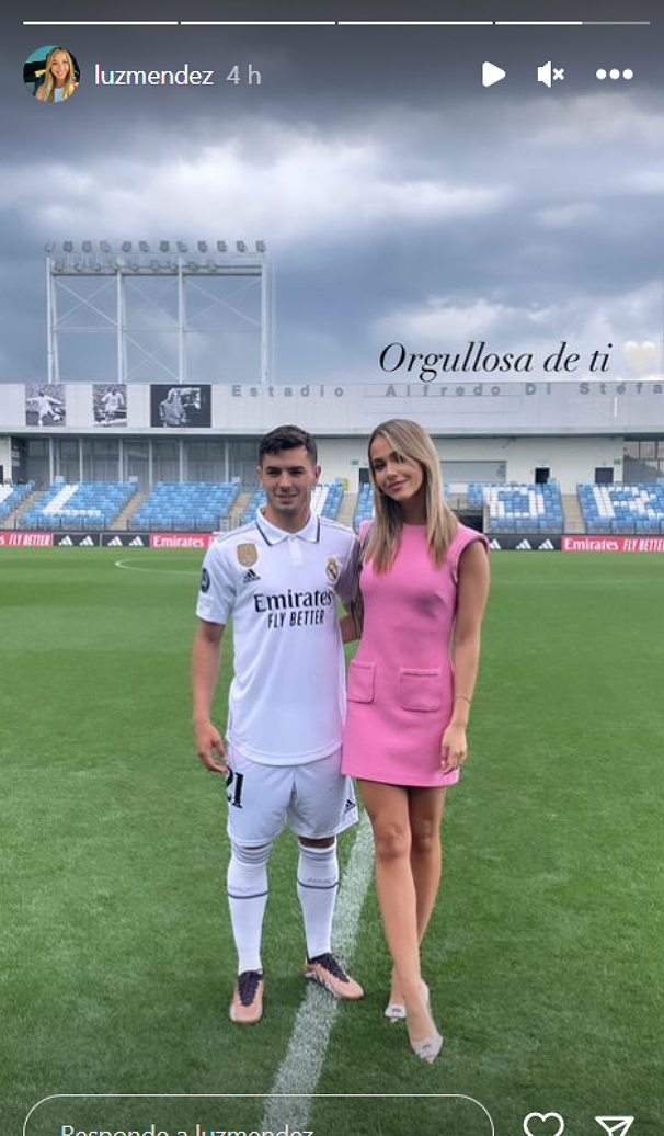 Brahim D&iacute;az y su novia, Luz M&eacute;ndez / Stories de Instagram
