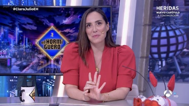 Tamara Falc&oacute; en el plat&oacute; de 'El Hormiguero'. / Antena 3