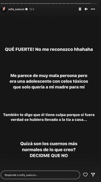 Storie de Sof&iacute;a Suescun. / Instagram