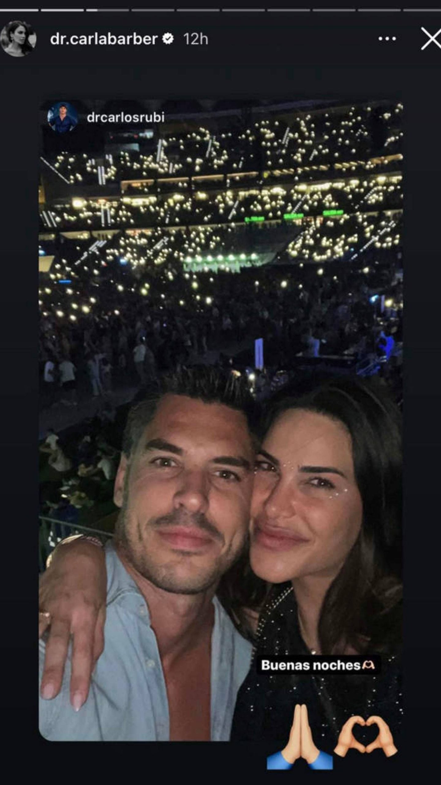 Carla Barber y Carlos Rub&iacute; en un concierto/ Instagram