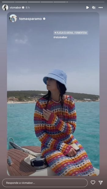 Storie de Tom&aacute;s P&aacute;ramo en el que aparece Victoria Federica. / Instagram
