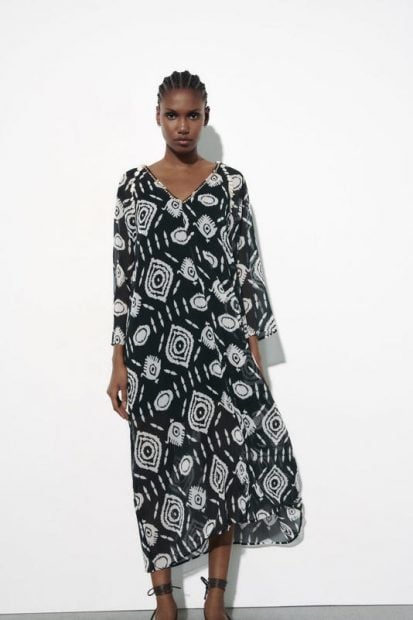 Vestido caft&aacute;n Zara
