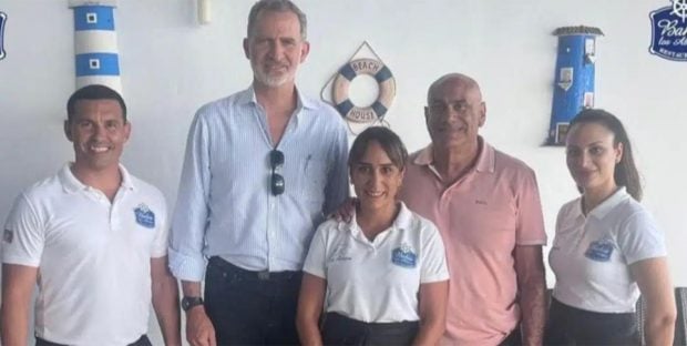 Felipe VI en el restaurante Bah&iacute;a de Los Abrigos / Instagram