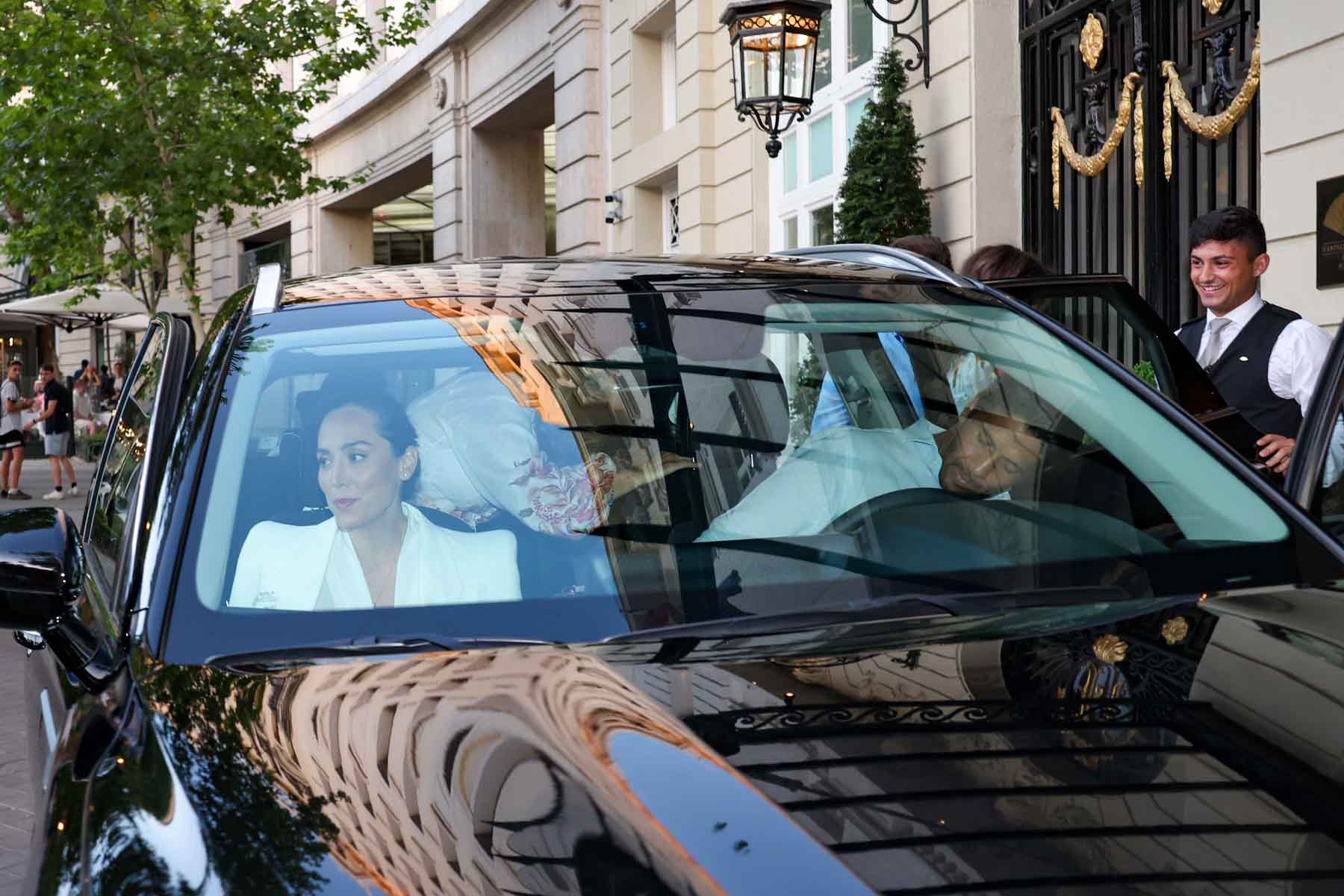 Tamara Falc&oacute; ha llegado en un coche conducido por su cu&ntilde;ado, Fernando Verdasco / GTRES