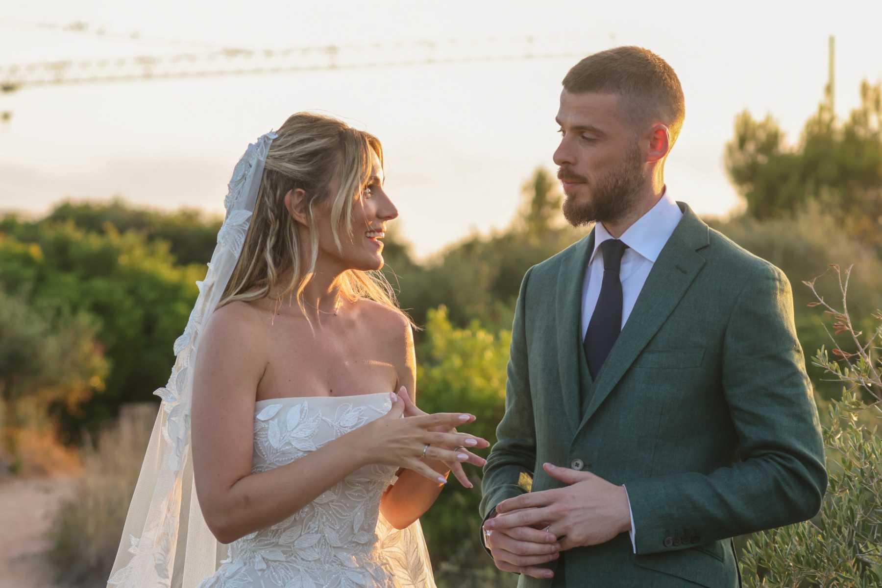 Edurne y David de Gea en el d&iacute;a de su boda / Gtres