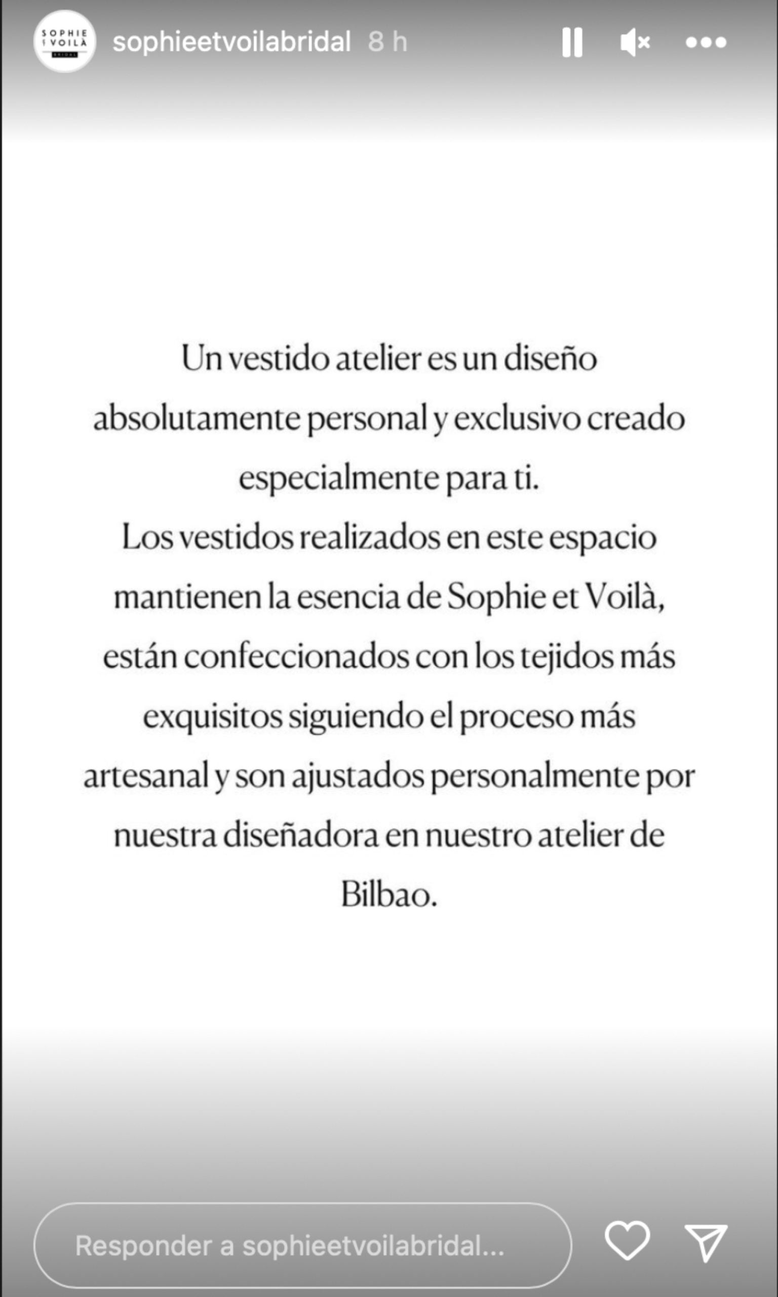 Mensaje de la firma 'Sophie et voil&aacute;'/ Instagram 