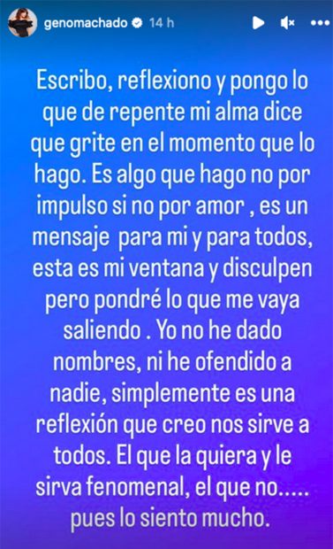 Geno reflexiona en las redes sociales / Redes sociales