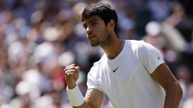 Carlos Alcaraz en Wimbledon. (Foto: Gtres)