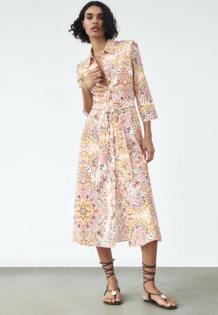 Vestidos largos de las rebajas de Zara