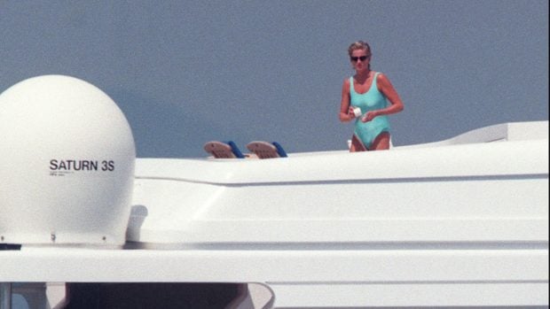 La princesa Diana en un barco d&iacute;as antes de morir / Gtres