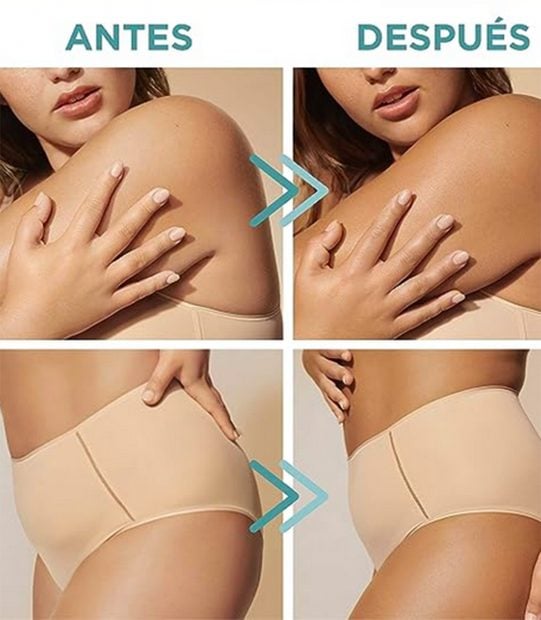 Antes y despu&eacute;s de aplicar el producto de Garnier / Garnier