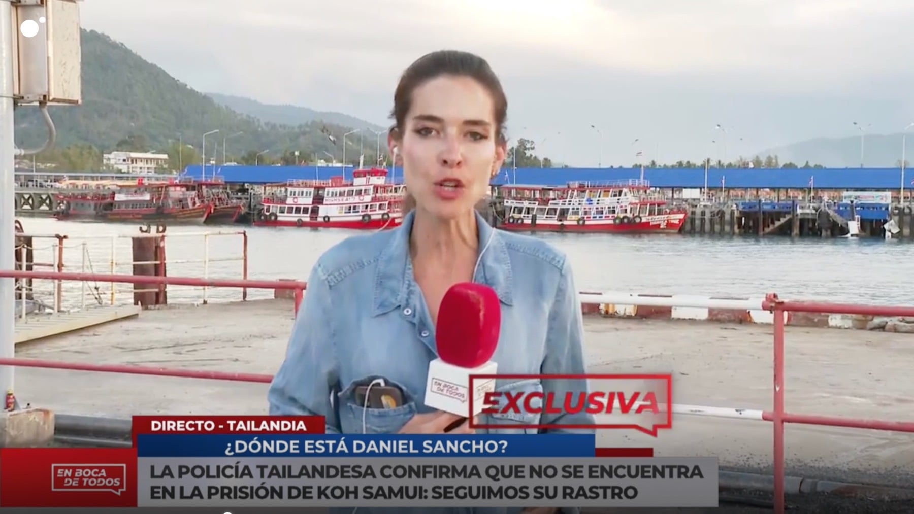 Conexi&oacute;n en directo en el programa 'En boca de todos'/ Mediaset