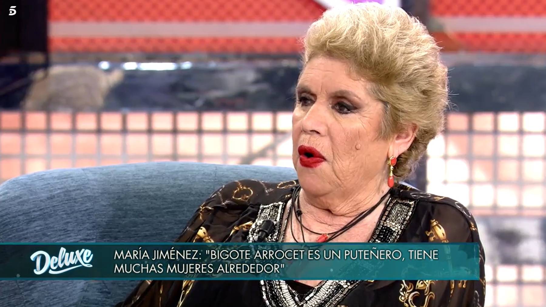 Mar&iacute;a Jim&eacute;nez en el programa 'S&aacute;bado Deluxe'/ Mediaset 