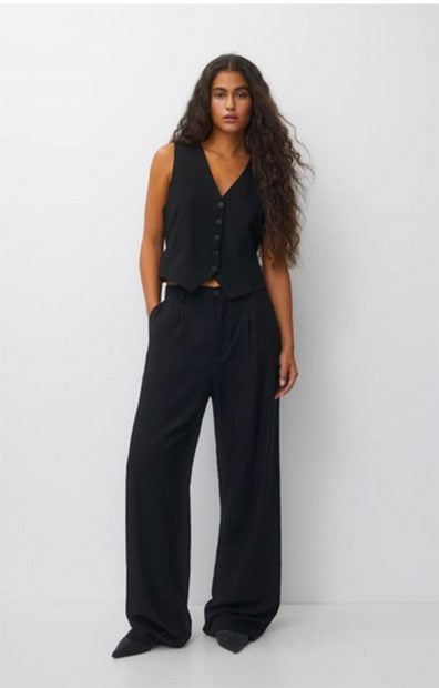 Pantalones de traje negro de Pull & Bear / Pull & Bear
