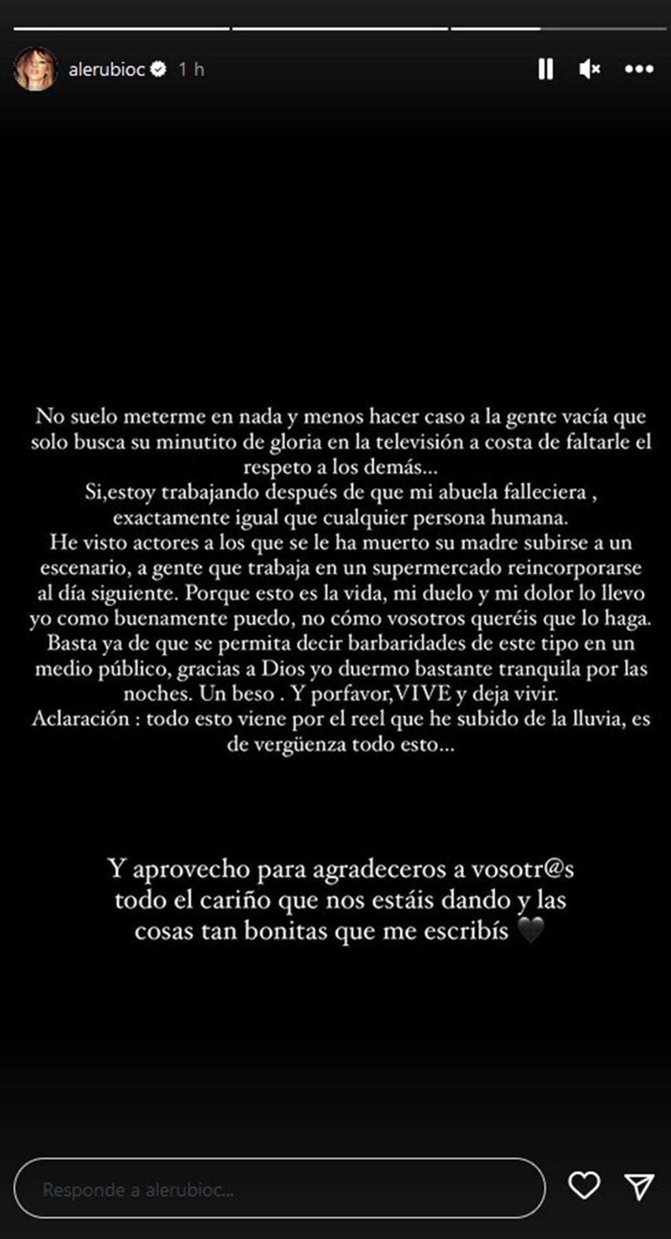 Storie de Alejandra Rubio