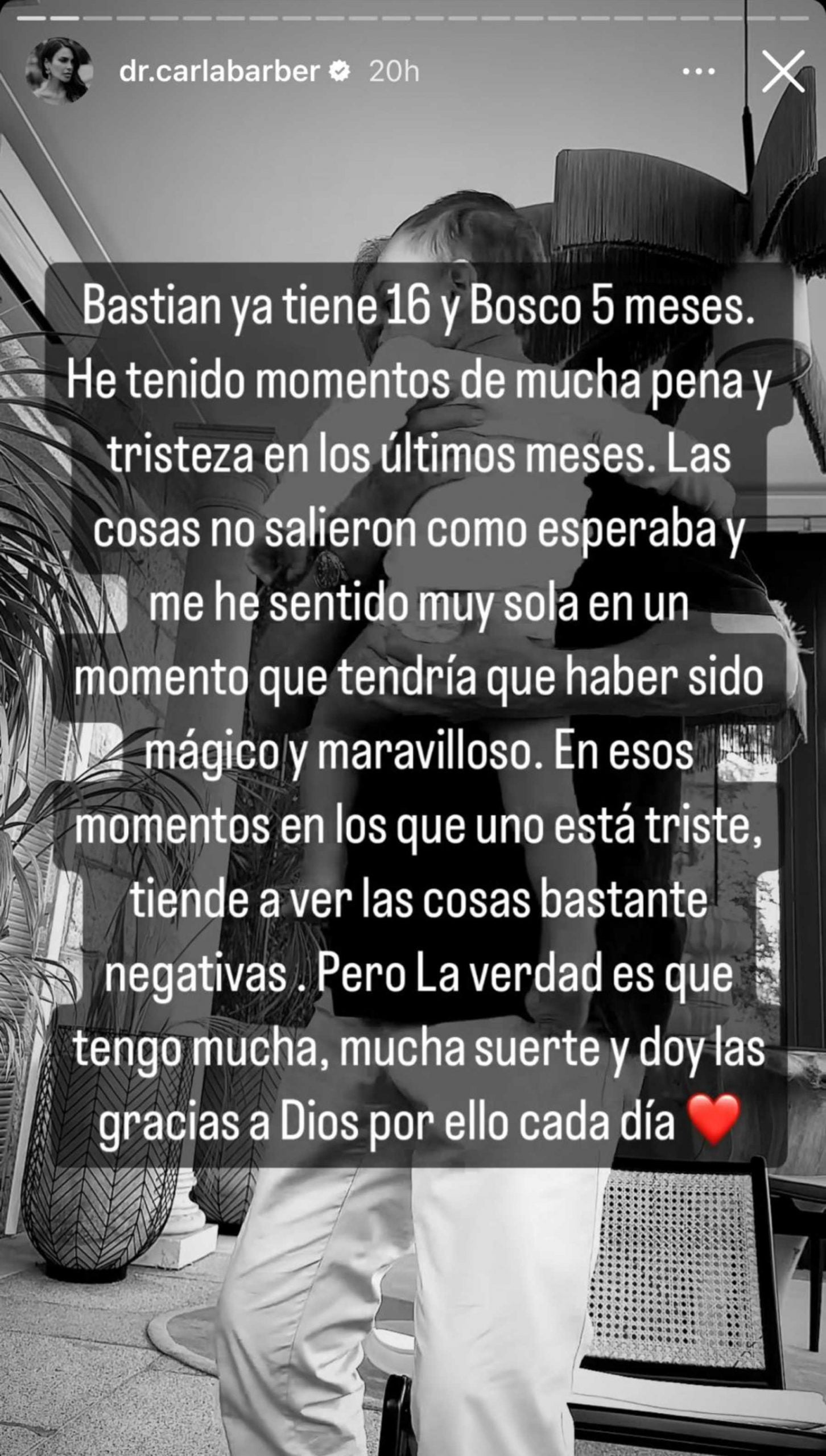 Stories de Instagram de Carla Barber / Instagram
