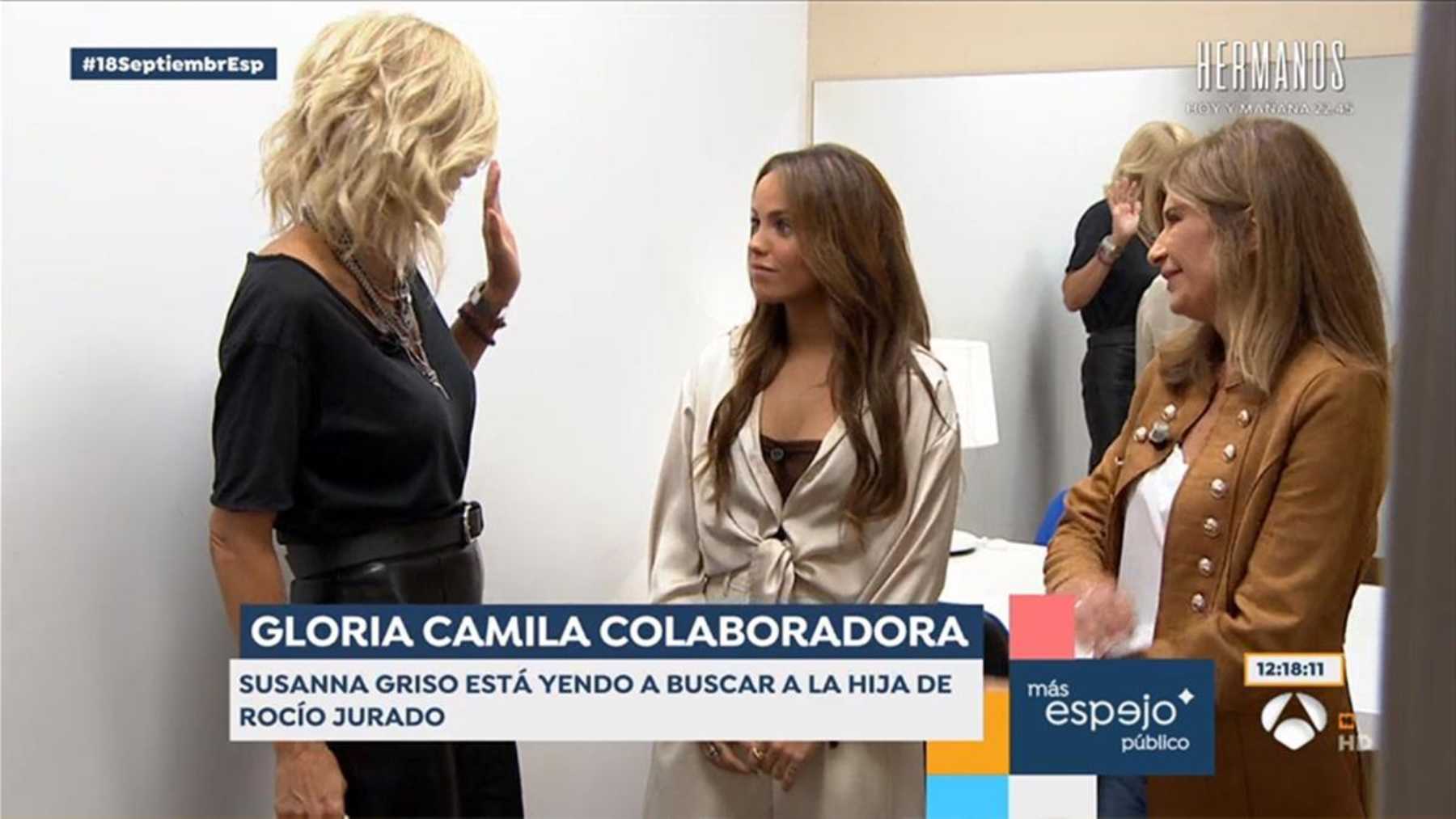 Gloria Camila en su debut en 'Espejo Público' / Antena 3