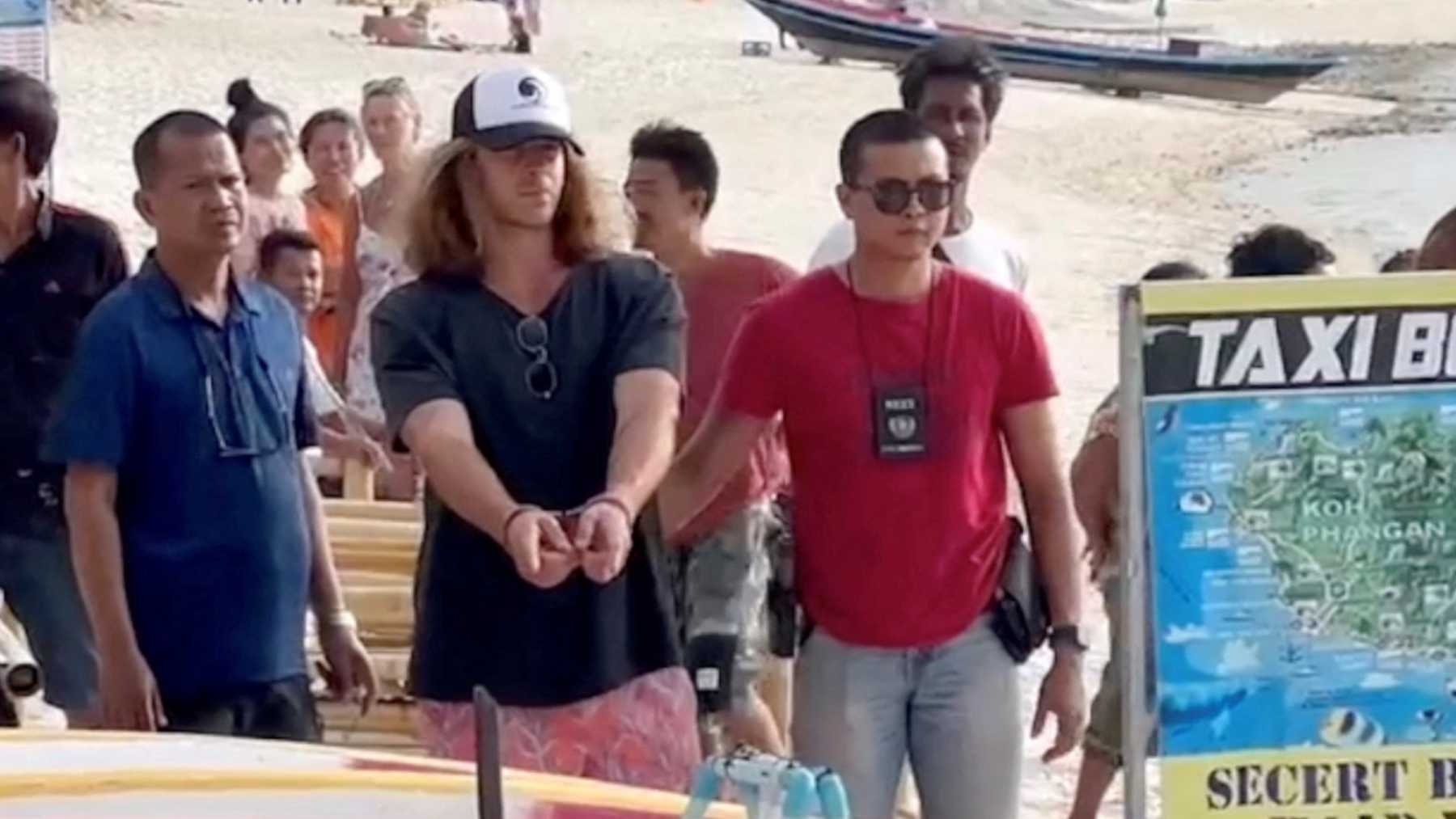 Daniel Sancho en su detenci&oacute;n en Tailandia / Gtres