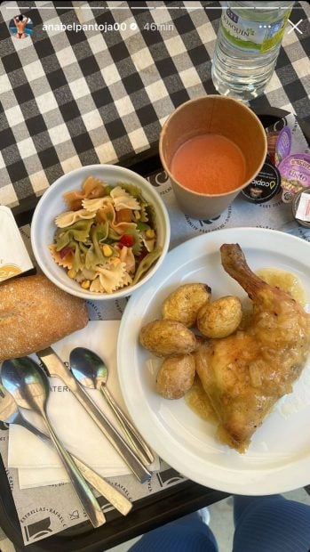 Men&uacute; de Anabel Pantoja/ Instagram 