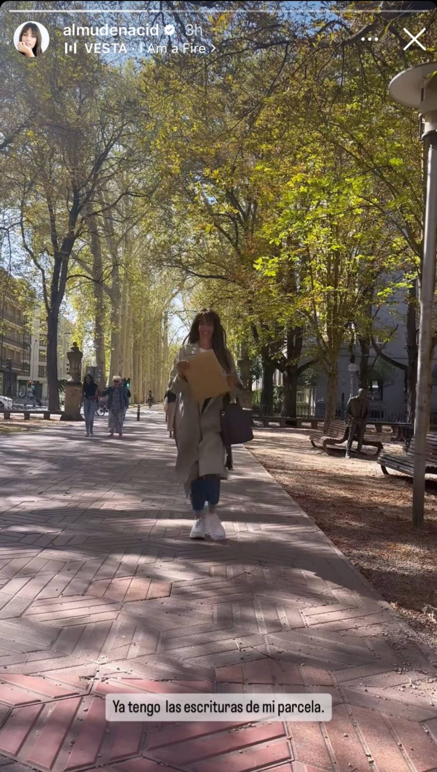 Almudena Cid por las calles de Madrid / Instagram
