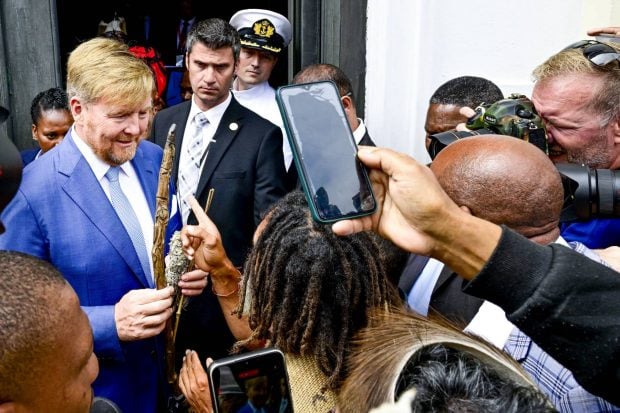 Guillermo de Holanda sorprendidos por una manifestación en Sudáfrica/ Gtres
