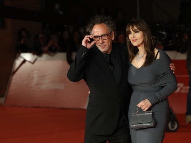 monica bellucci, tim burton, tim burton novia, tim burton festival roma, monica bellucci vestido,