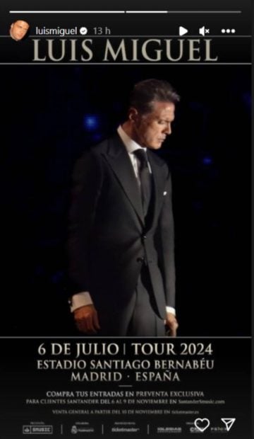Luis Miguel concierto Espa&ntilde;a, Luis Miguel tour, Luis Miguel cantante 
