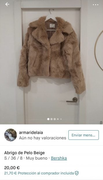 Abrigo de pelo sintético Vinted, Vinted