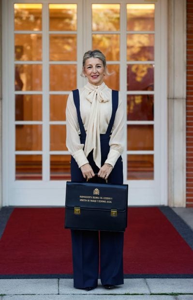 Primer Consejo de Ministros, Estilimos ministros La Moncloa, look Yolanda D&iacute;az Consejo de Ministros