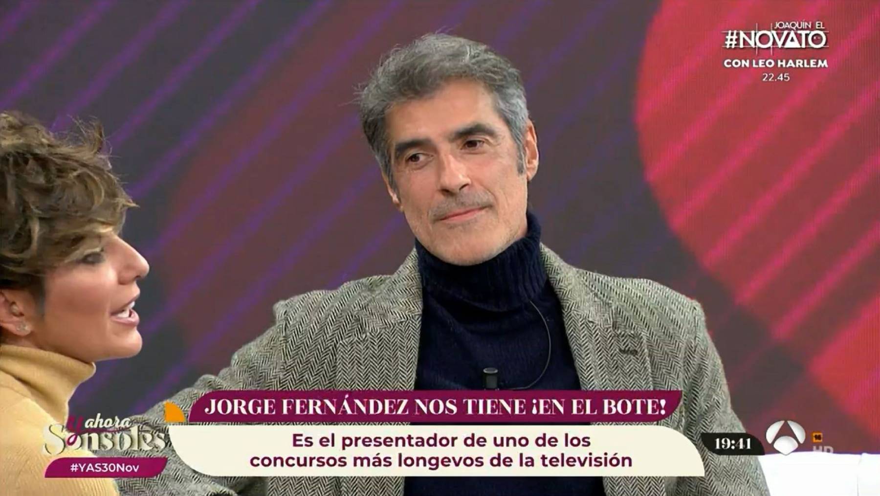 Sonsoles &Oacute;nega y Jorge Fern&aacute;ndez, Jorge Fern&aacute;ndez enfado, Sonsoles &Oacute;nega