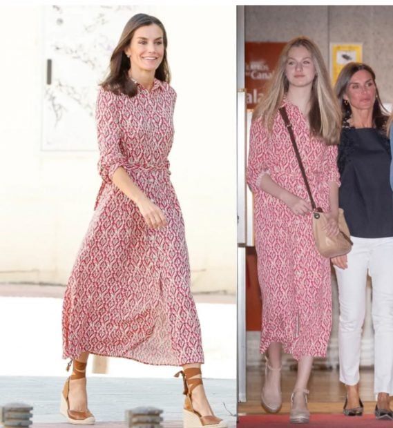 Letizia y Leonor, letizia vestido, letizia vestidor