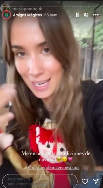 Mar&iacute;a Pombo y su duende m&aacute;gico / Redes sociales 