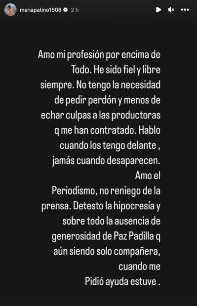 Paz Padilla Mar&iacute;a Pati&ntilde;o, Paz Padilla S&aacute;lvame, Paz Padilla Mediaset