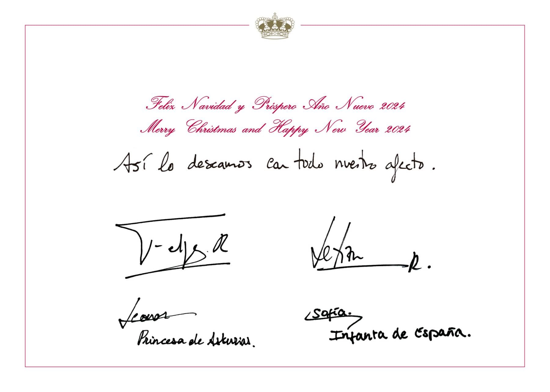 felicitaci&oacute;n navide&ntilde;a, felicitaci&oacute;n Casa Real, Reyes Leonor Sof&iacute;a Navidad