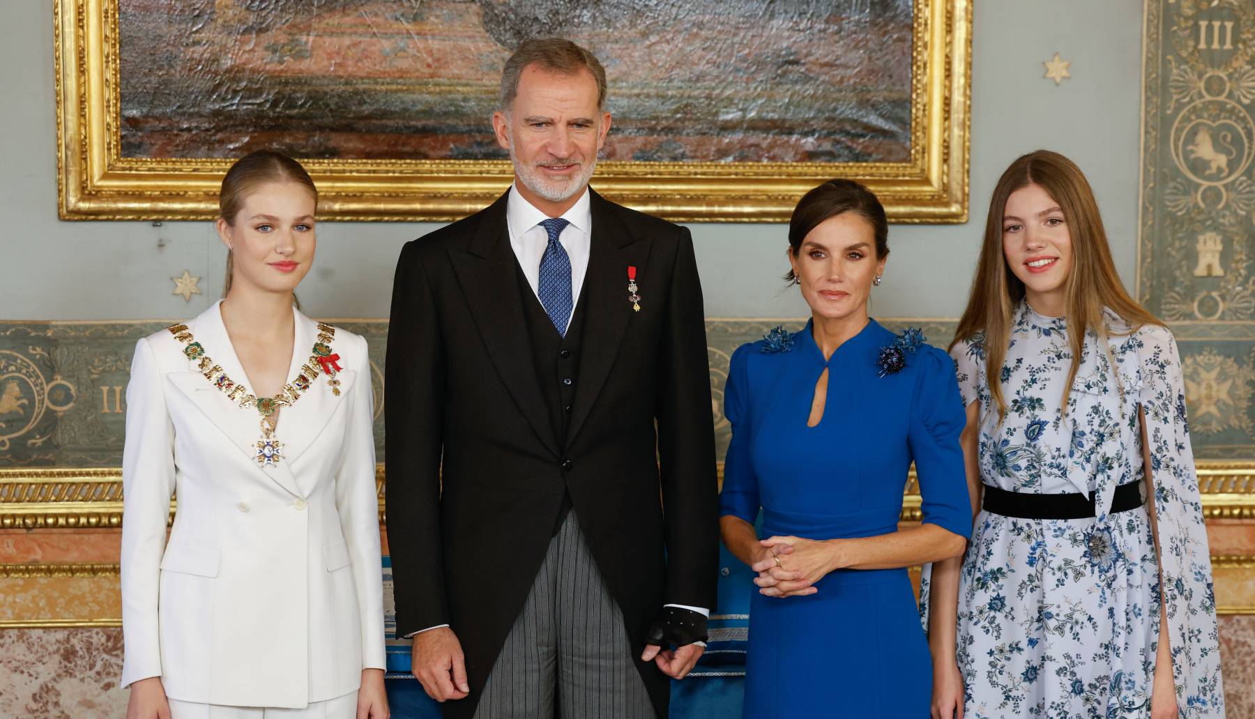Los Reyes junto a la princesa Leonor y la infanta Sofía / Gtres