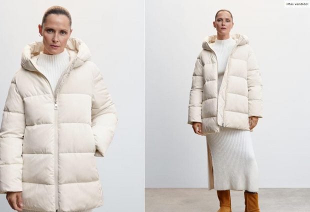 Mango se suma a la tendencia Uniqlo y saca un plumas acolchado igual de calentito