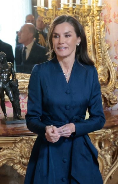 Recepci&oacute;n cuerpo diplom&aacute;tico, Reina Letizia vestido, Reina Letizia Look, reyes recepci&oacute;n cuerpo diplom&aacute;tico