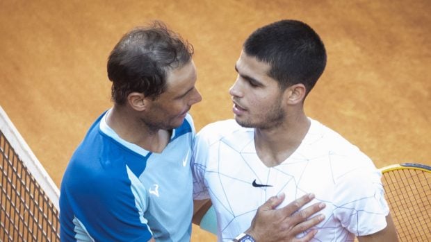 Carlos Alcaraz y Rafa Nadal, batalla Carlos Alcaraz y Rafa Nadal, 