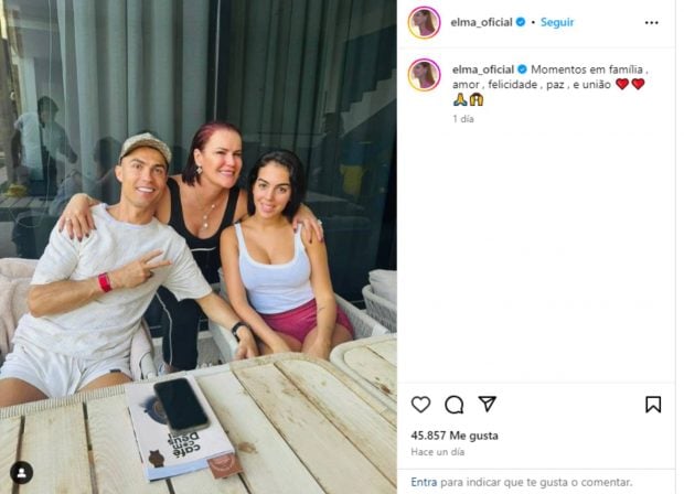 Cristiano Ronaldo, Georgina Rodr&iacute;guez, Dolores Aveiro
