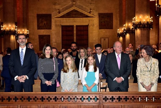 Familia Real, Misa de Pascua, Mallorca
