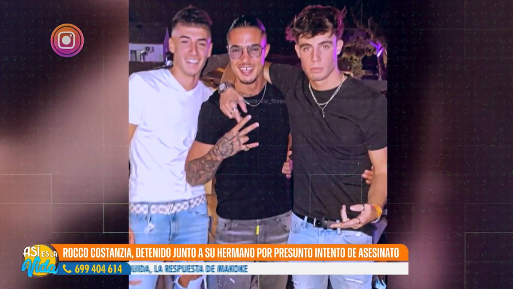 Carlo Costanzia hermano, Rocco Costanzia, Pietro Costanzia, hijo Mar Flores, Carlo Costanzia padre, Pietro detenido