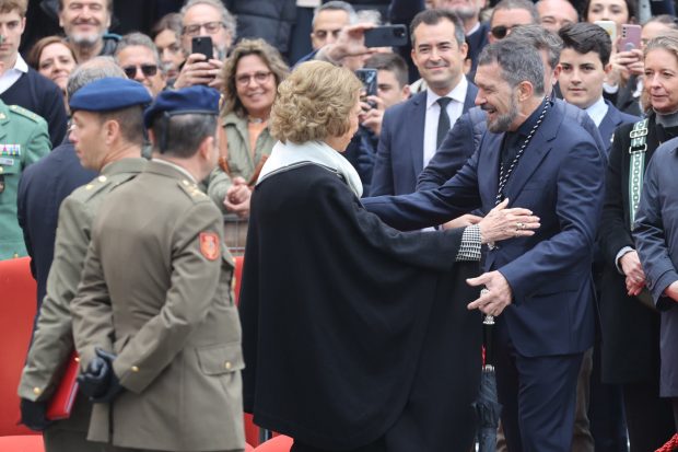 Reina Sofía, antonio banderas, Reina Sofía semana santa,
