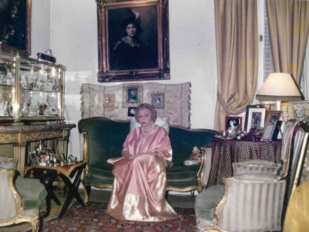 Piedita Yturbe, en sus últimos años, en su residencia de Madrid