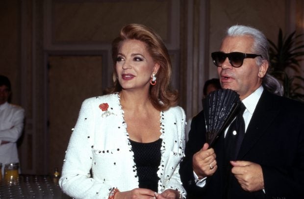 Ira de F&uuml;rstenberg, junto a Karl Lagerfeld. / GTRES
