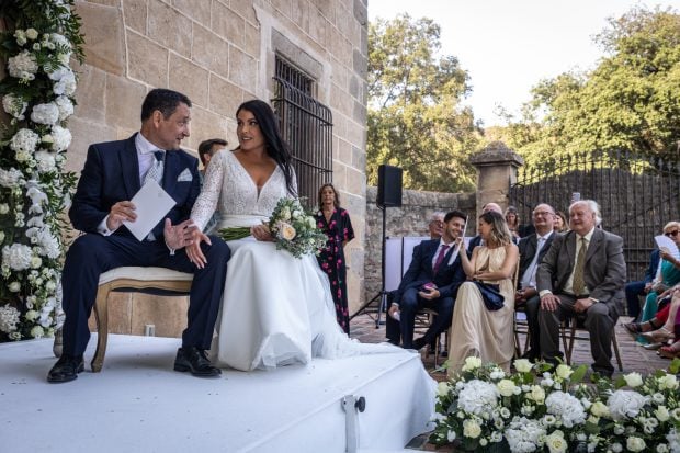 Enrique Tom&aacute;s el d&iacute;a de su boda con Elisabeth