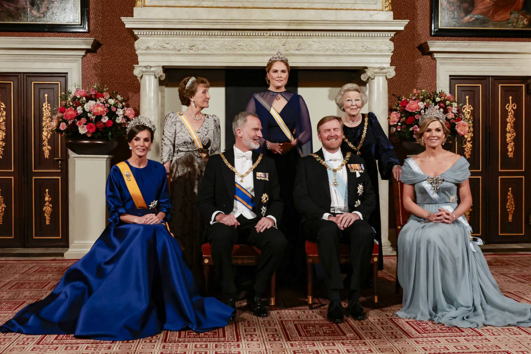 cena de Estado, Felipe Letizia Holanda, Amalia de los Pa&iacute;ses Bajos