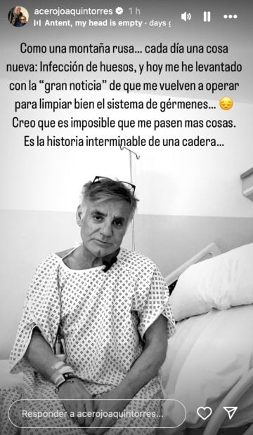 Joaquín Torres, Joaquín Torres accidente, Joaquín Torres infección de huesos, Joaquín Torres operación, Joaquín Torres hospital