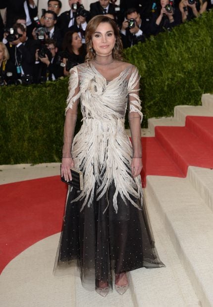 Rania de Jordania, met gala Rania de Jordania, 