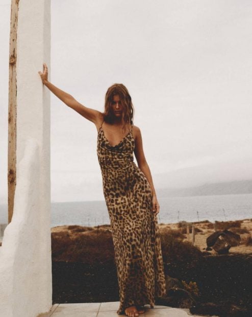Vestido estampado animal Zara