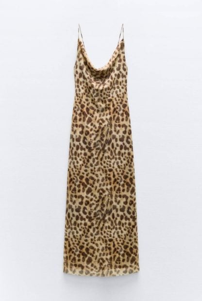 Vestido estampado animal Zara